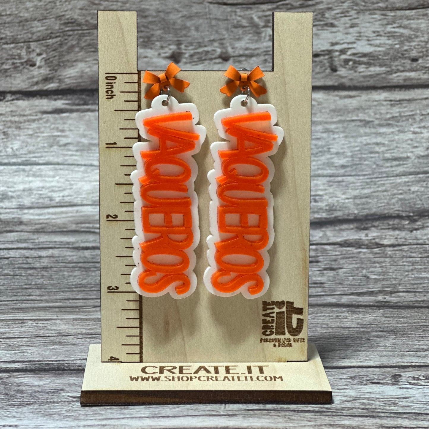 Game-day Earrings- Vaqueros