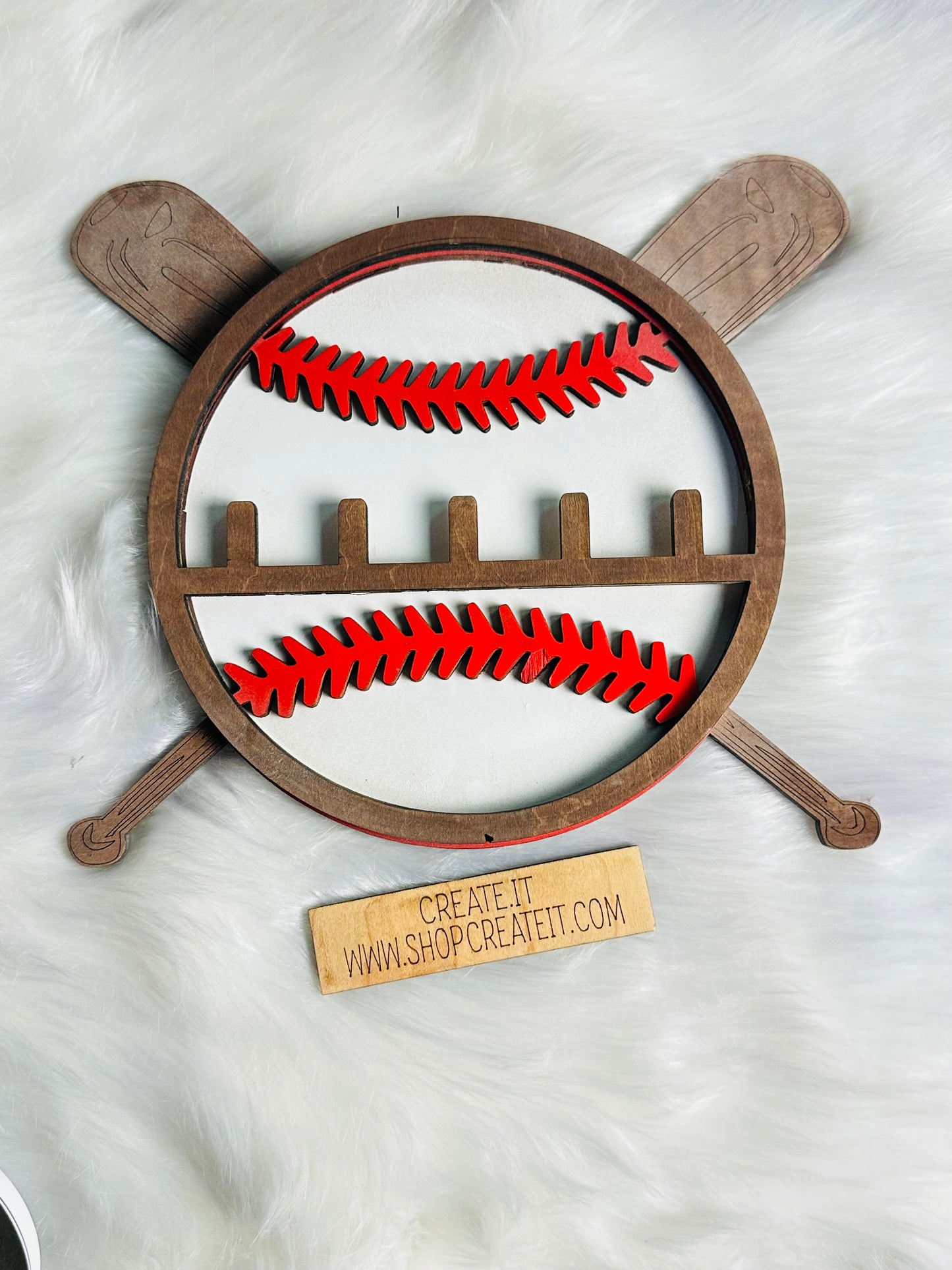 Baseball/softball ring holder with name