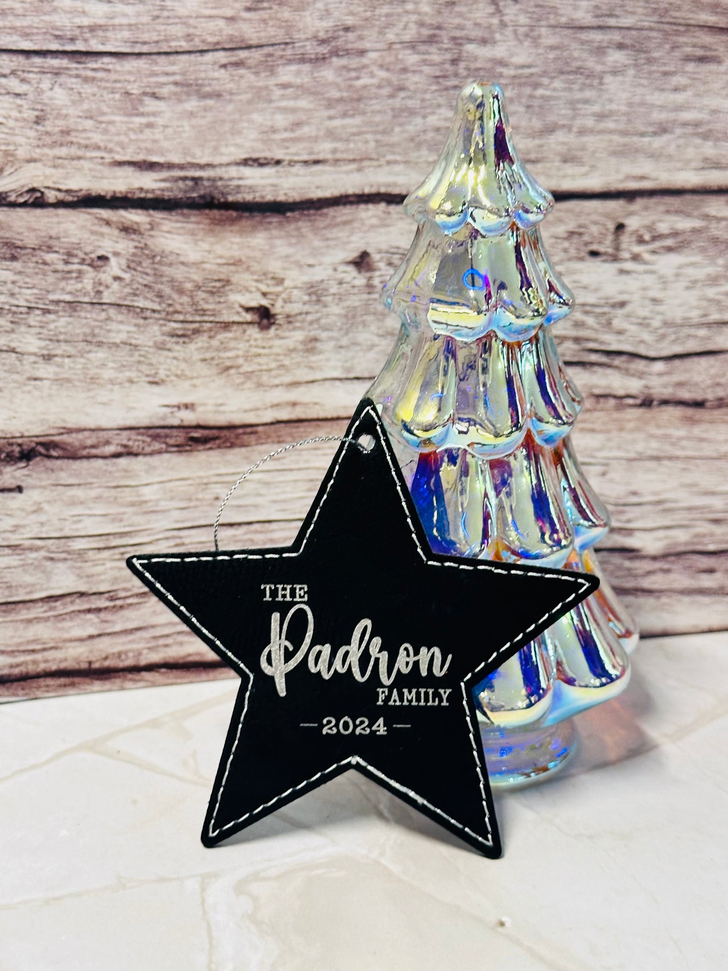 Leatherette Star Ornament