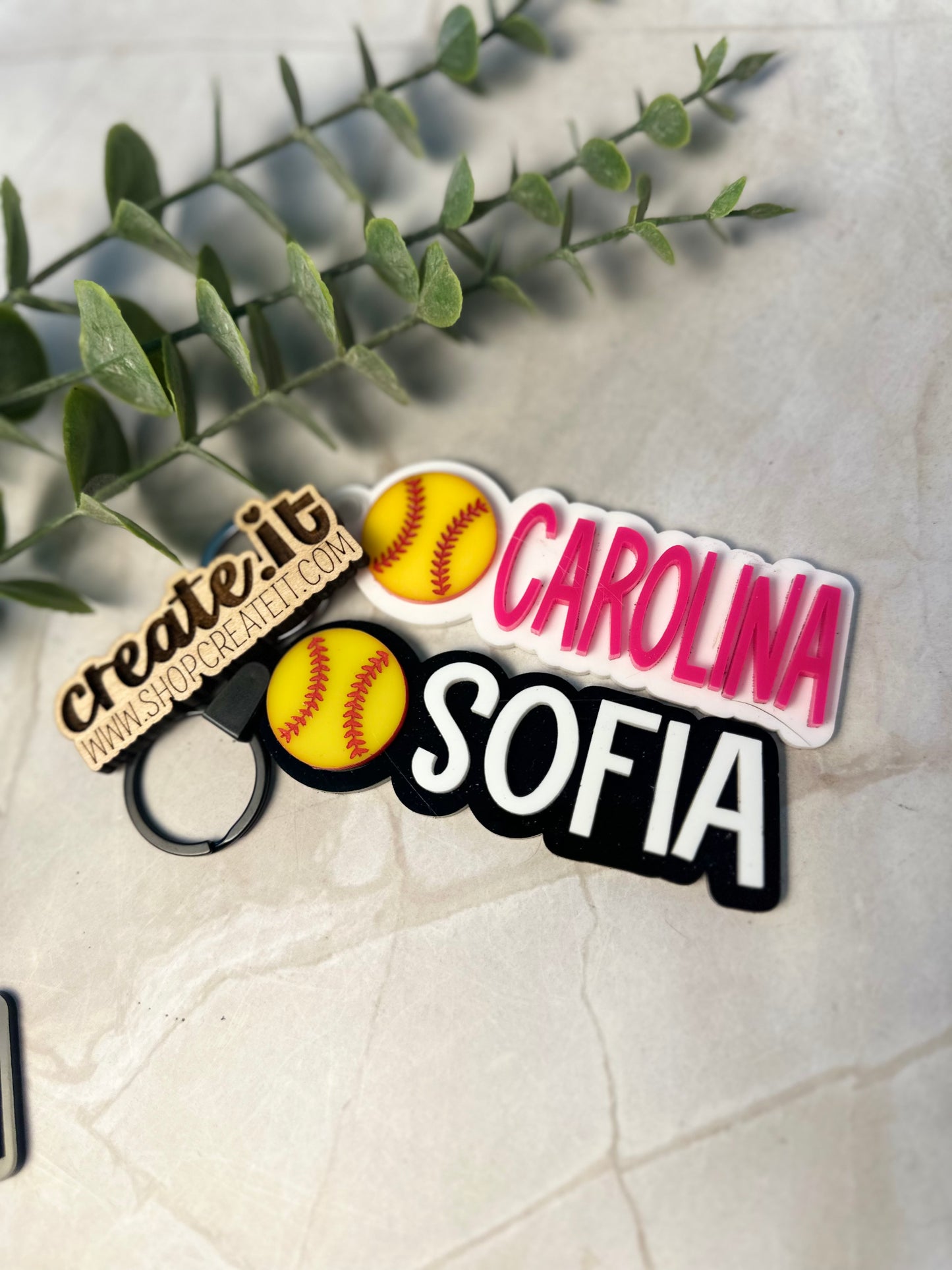 Personalized Acrylic baseball/softball Keychain – Perfect Game Day Accessory!**