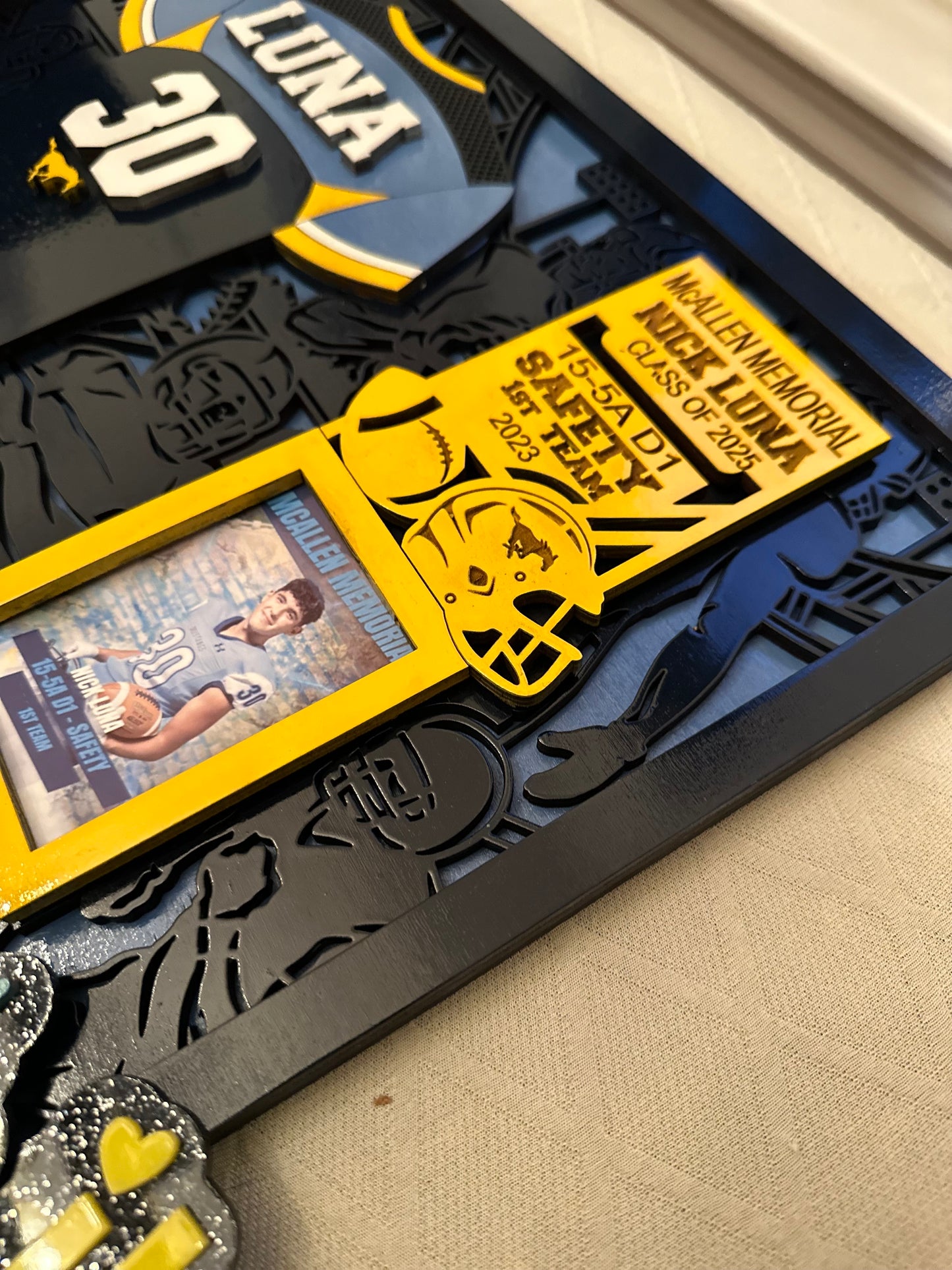 custom football frame