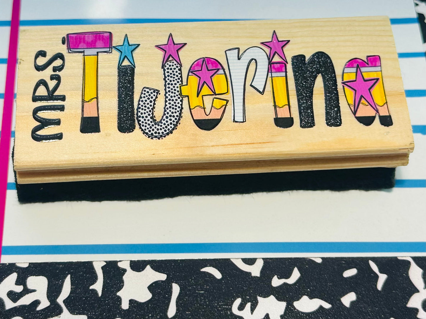 Personalized dry eraser with marker