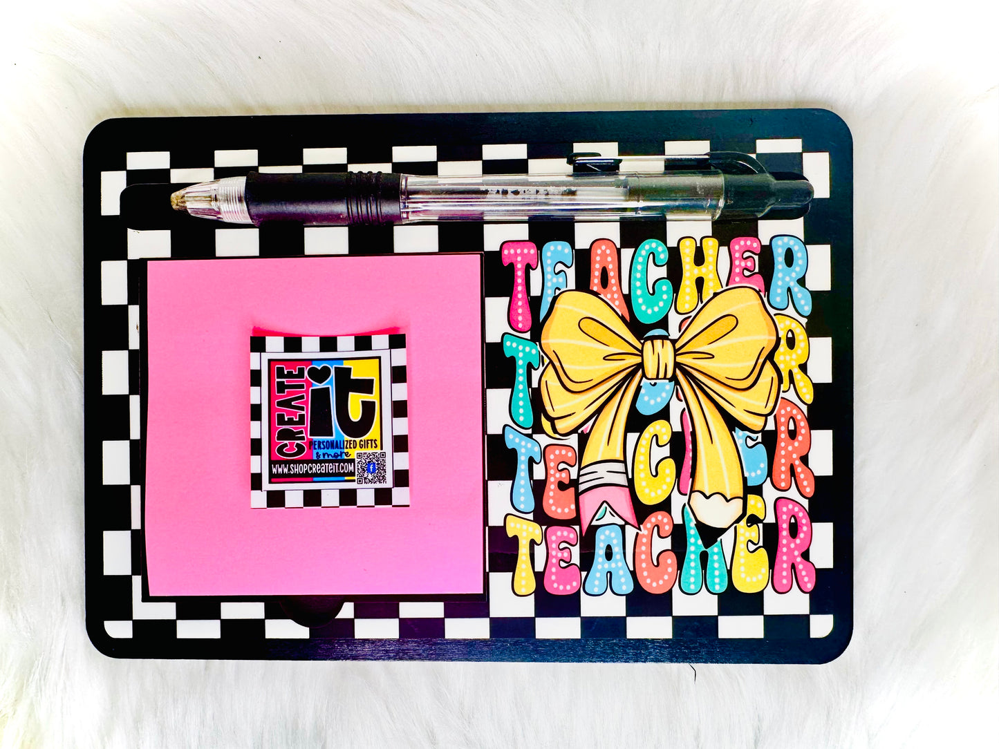 Teacher Notepad and Pen Holder