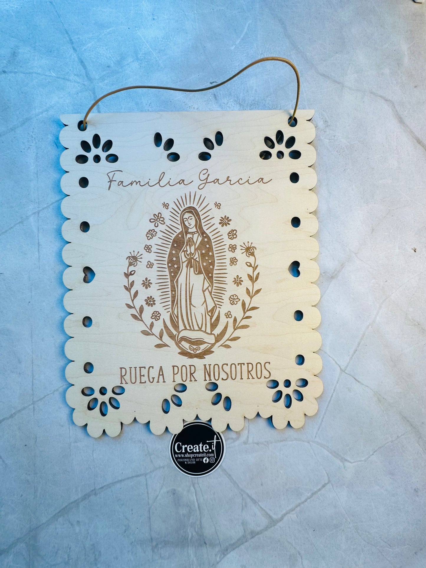 Virgin de Guadalupe sign