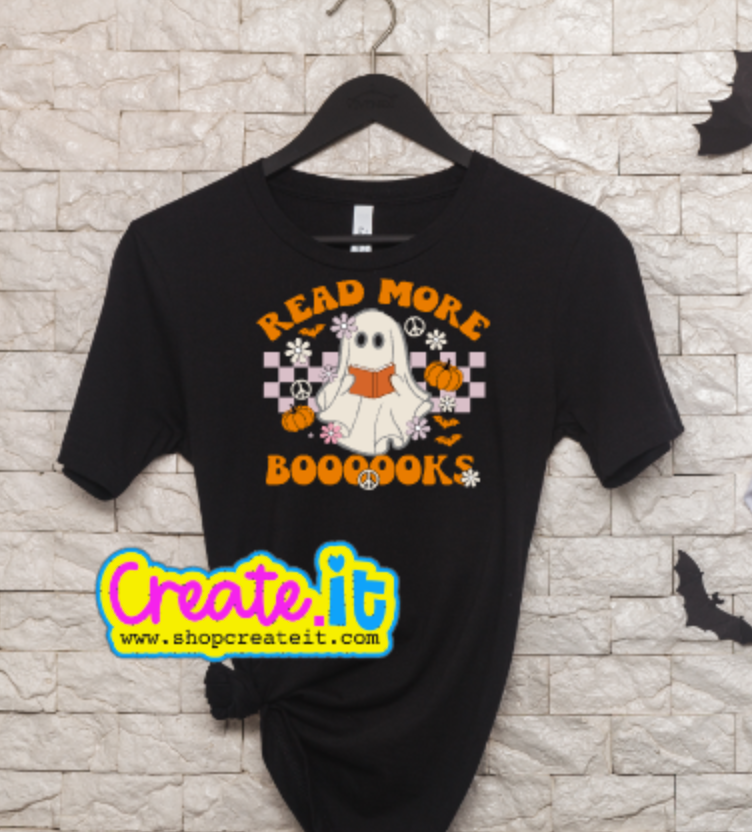 Halloween shirt- Read more Booooks