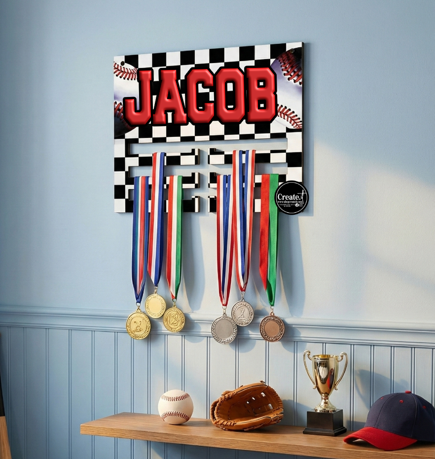 Baseball medal holder