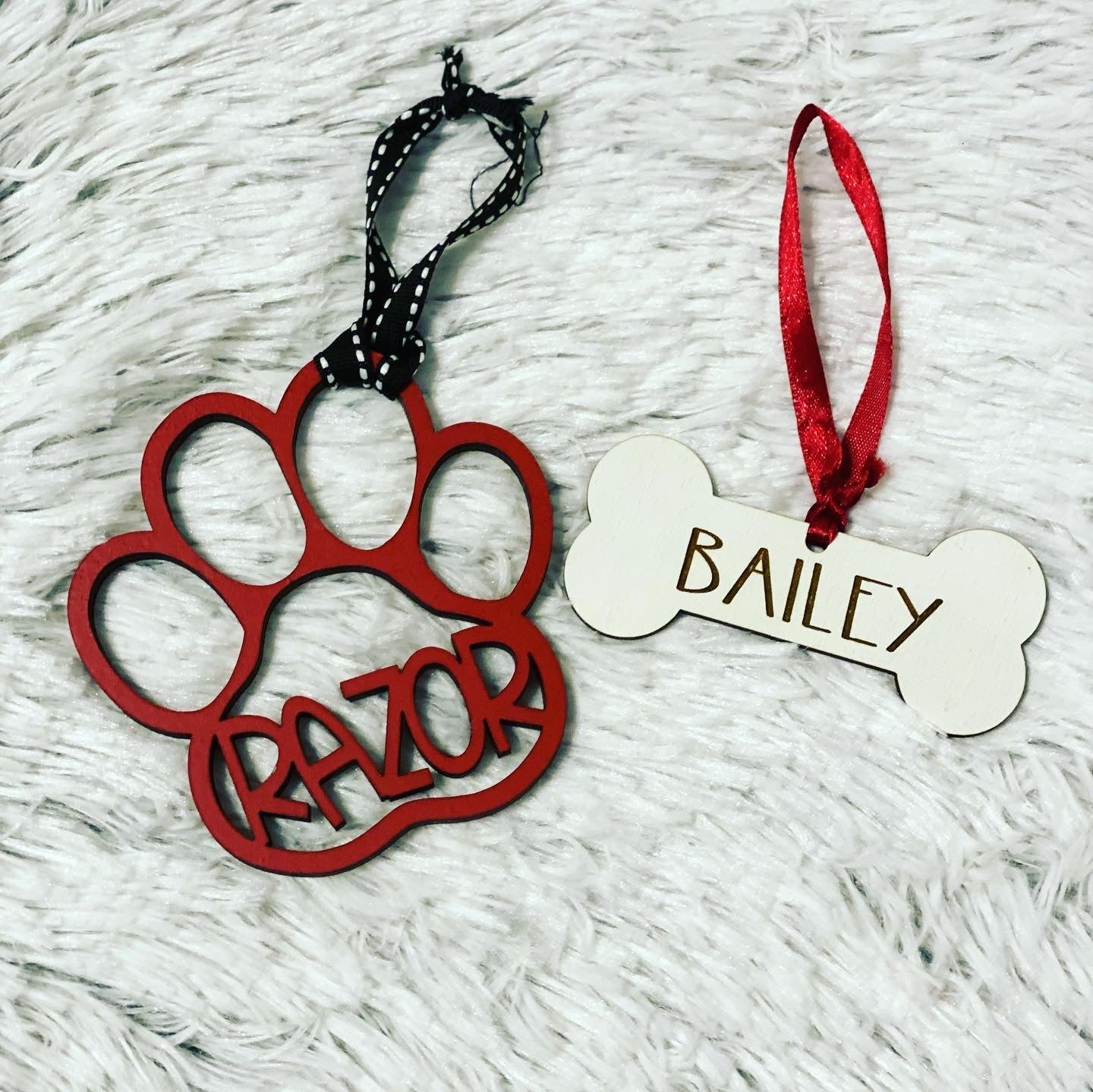 Paw print ornament
