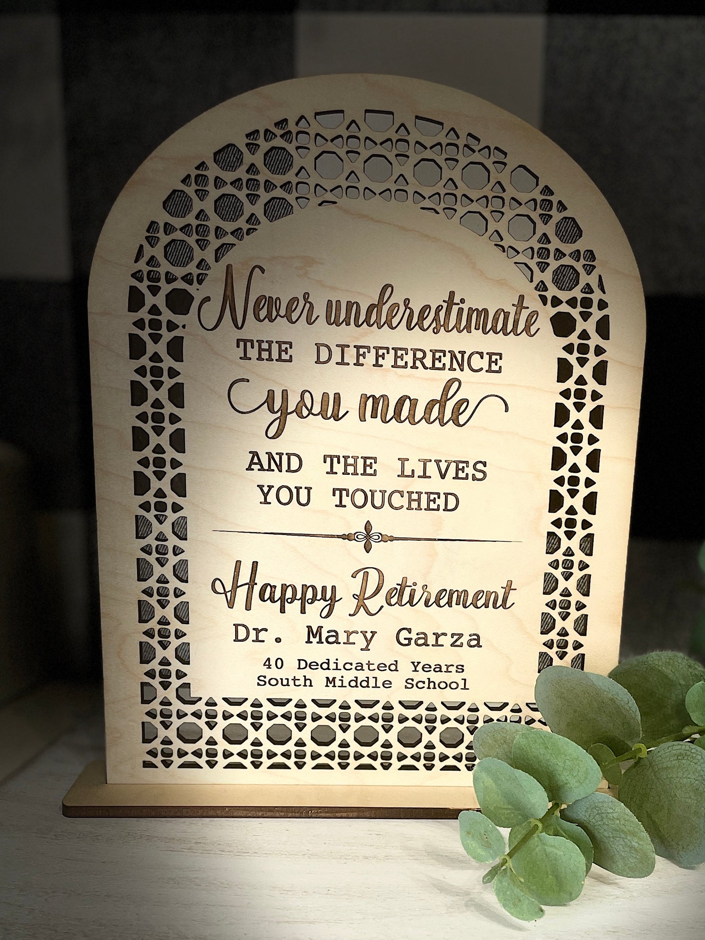 Retirement sign-Educator