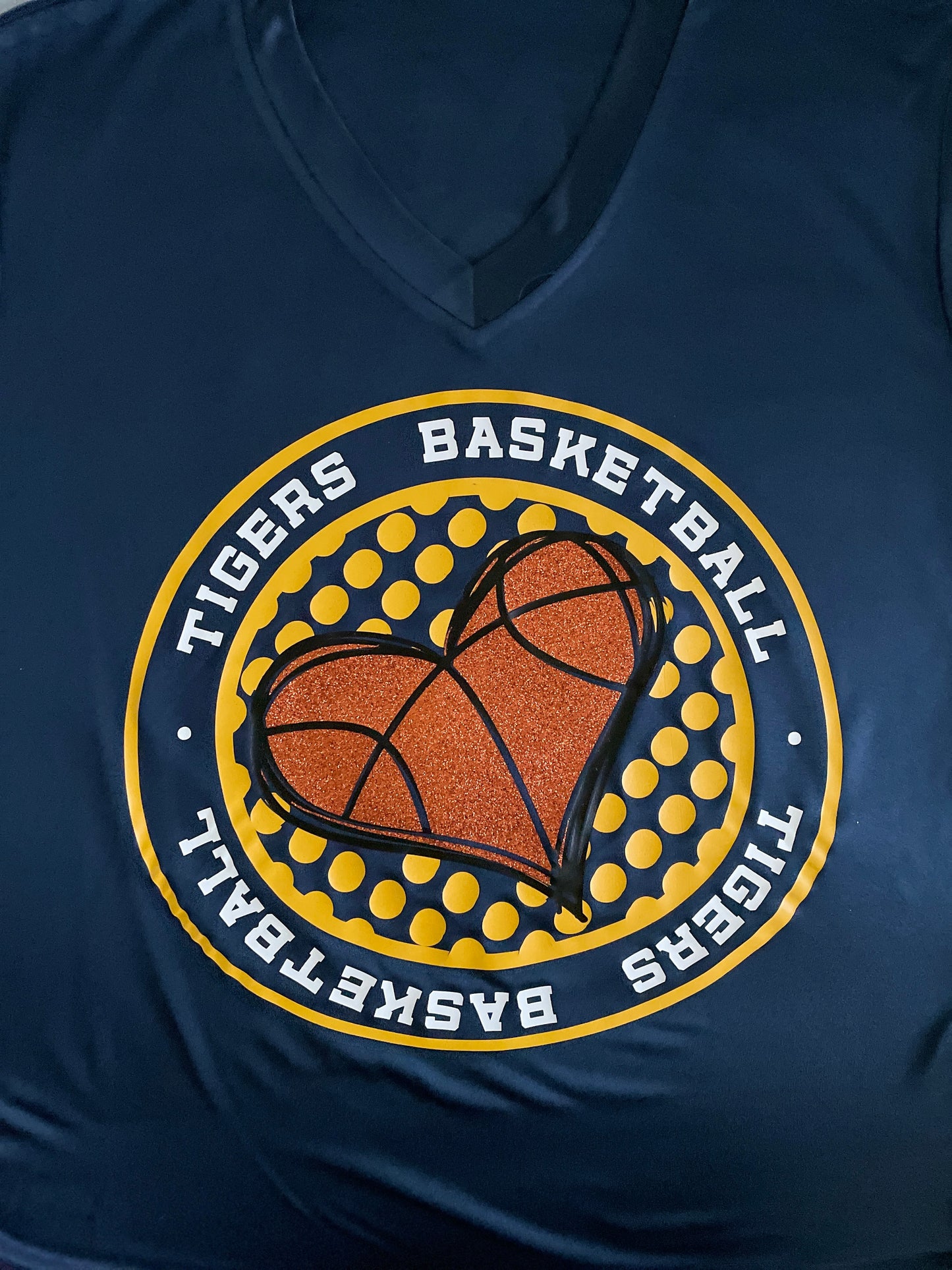 Custom heart basketball shirt