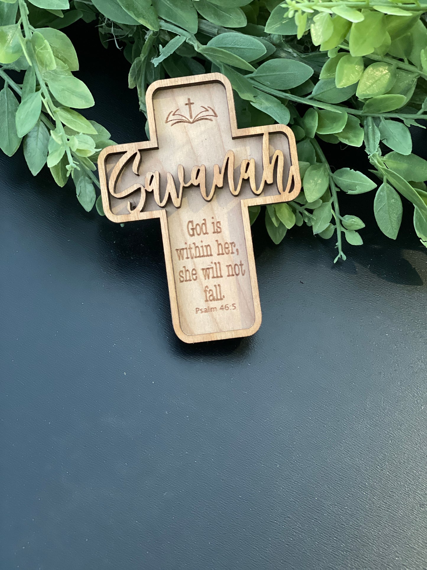 Personalized wood cross