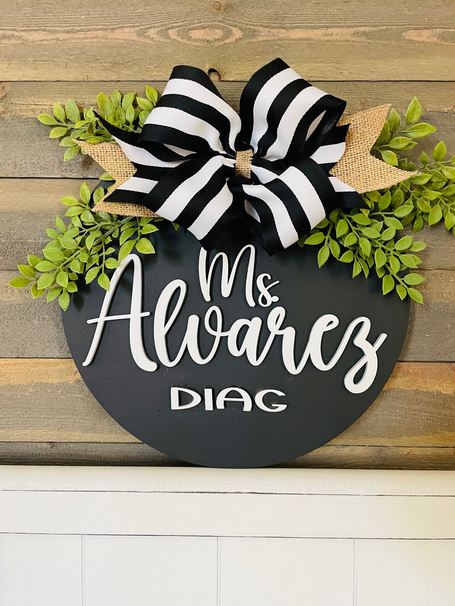 Custom Name Round sign