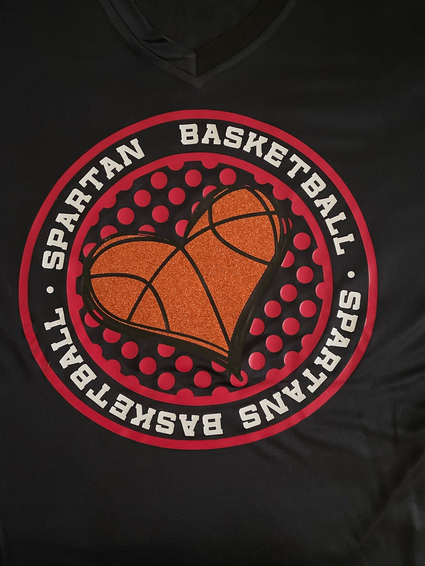 Custom heart basketball shirt