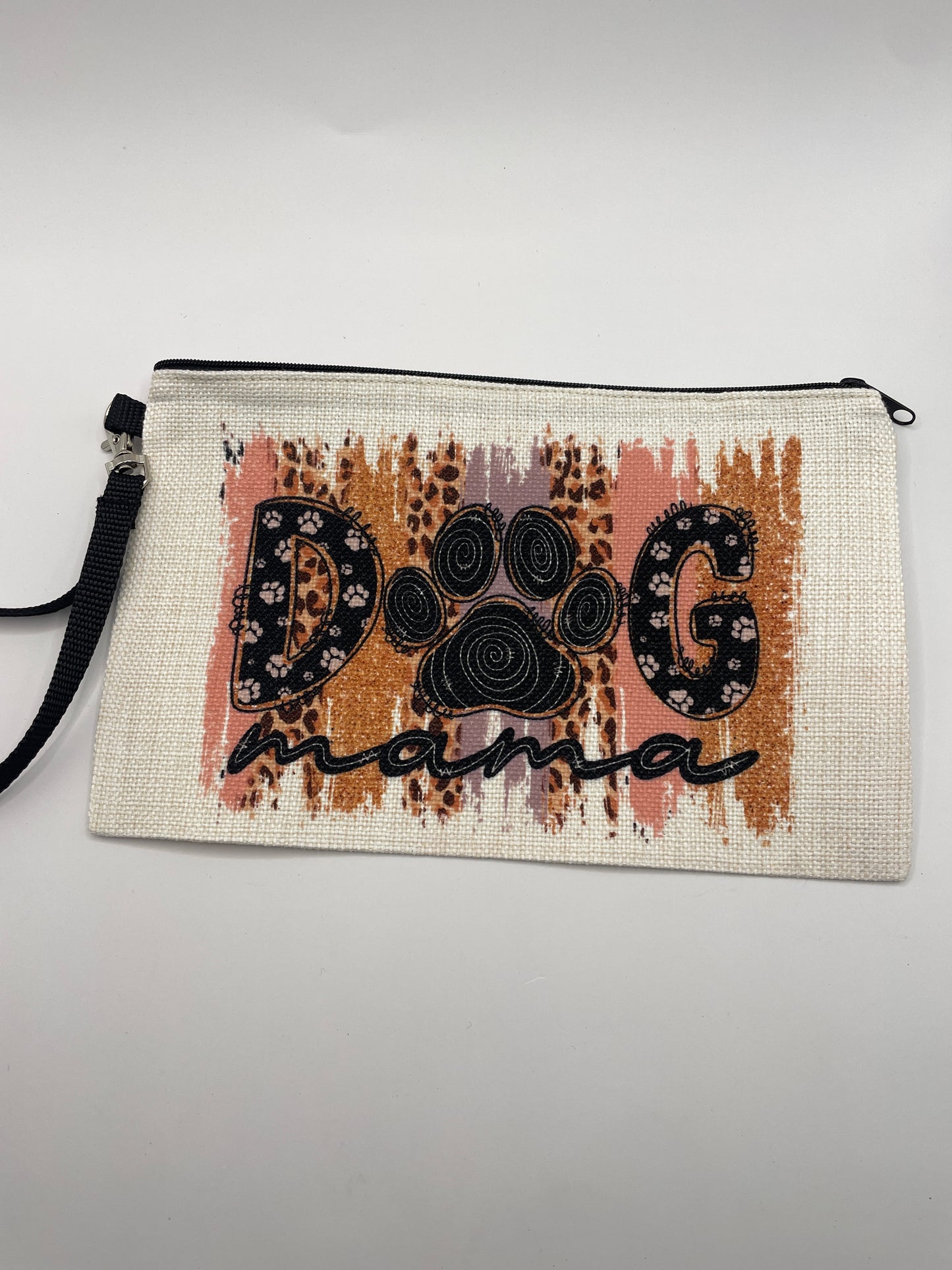 Dog mama- Linen Zippered Bag