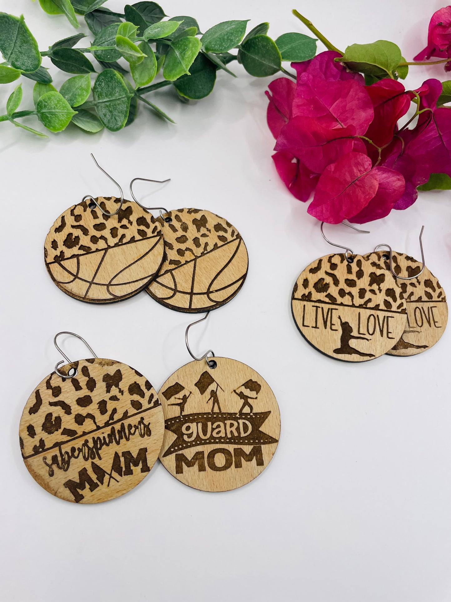 Basketball earrings