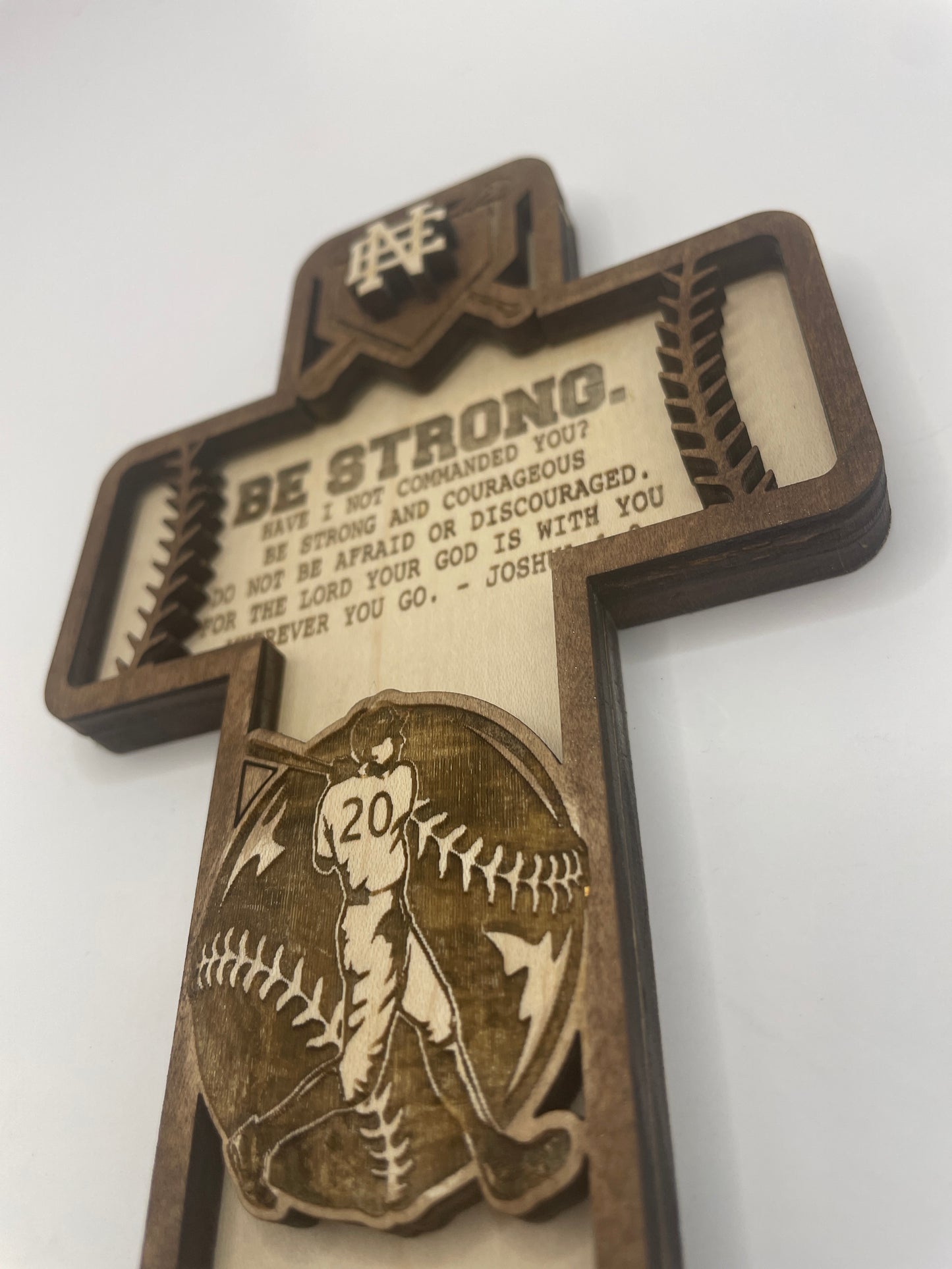 Baseball  cross BE STRONG