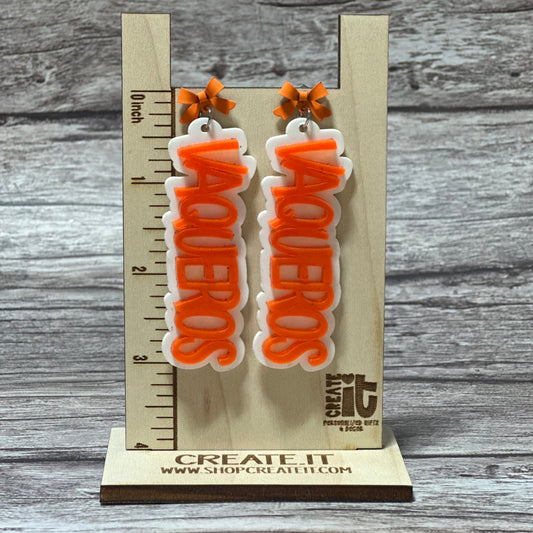 Game-day Earrings- Vaqueros