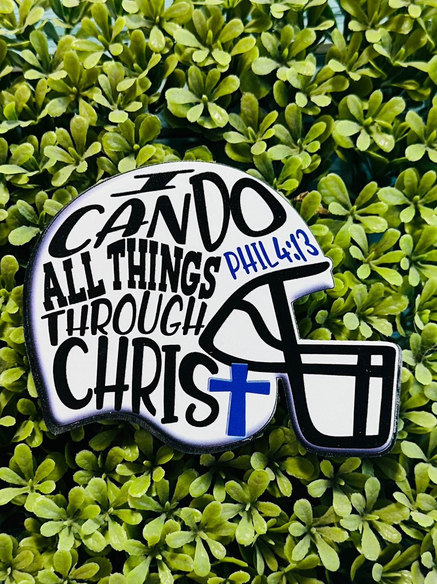 UV printed Football helmet with scripture