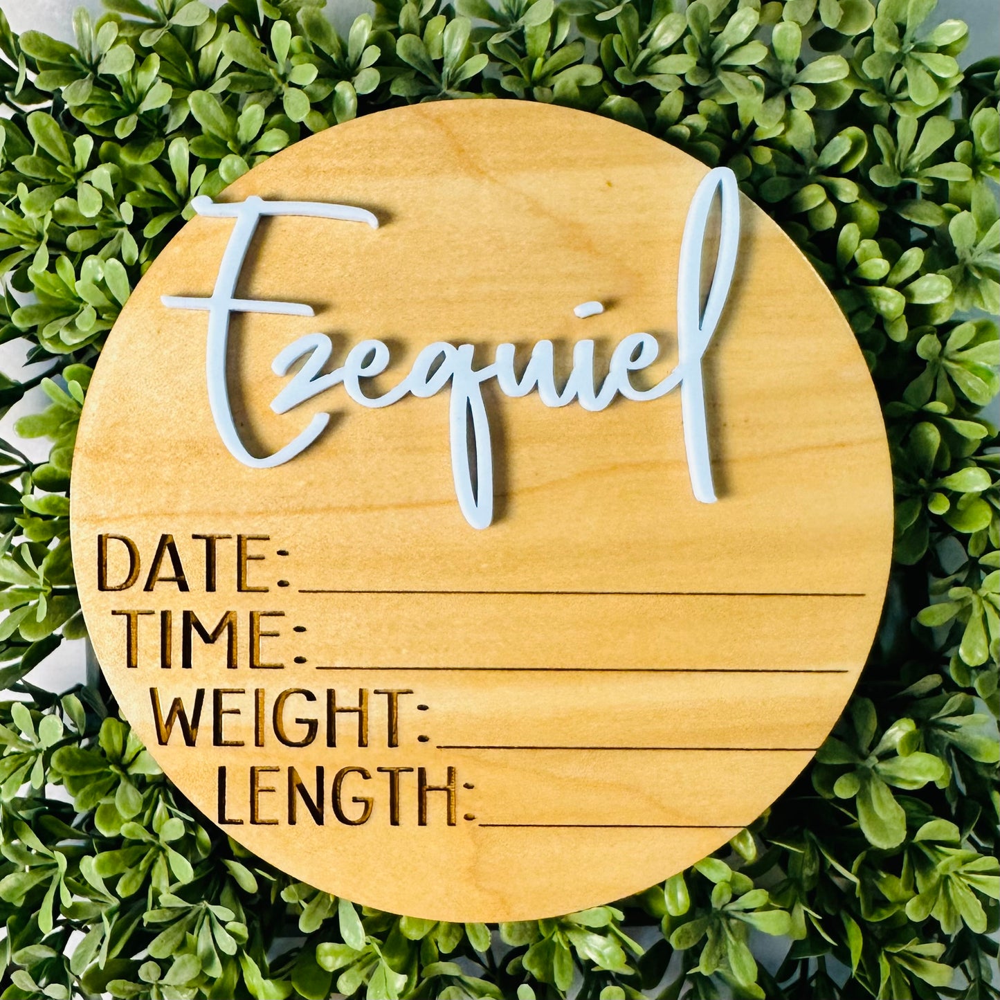 Baby announcement Sign with  3Dname