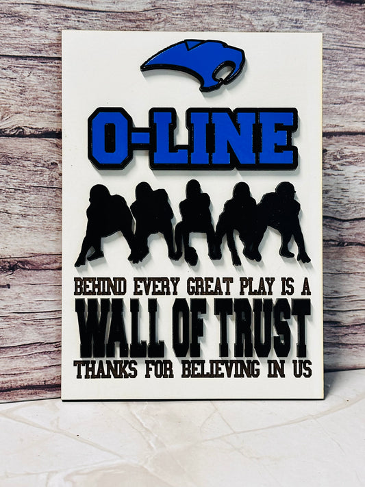 O-Line wall of trust sign
