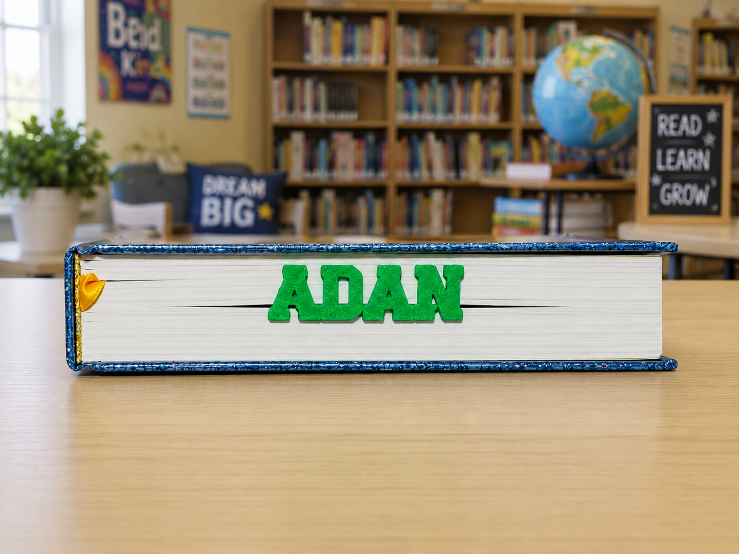 Set of 2 Personalized 3D Printed Bookmark with Custom Name | Choose Your Color | Unique Gift for Book Lovers