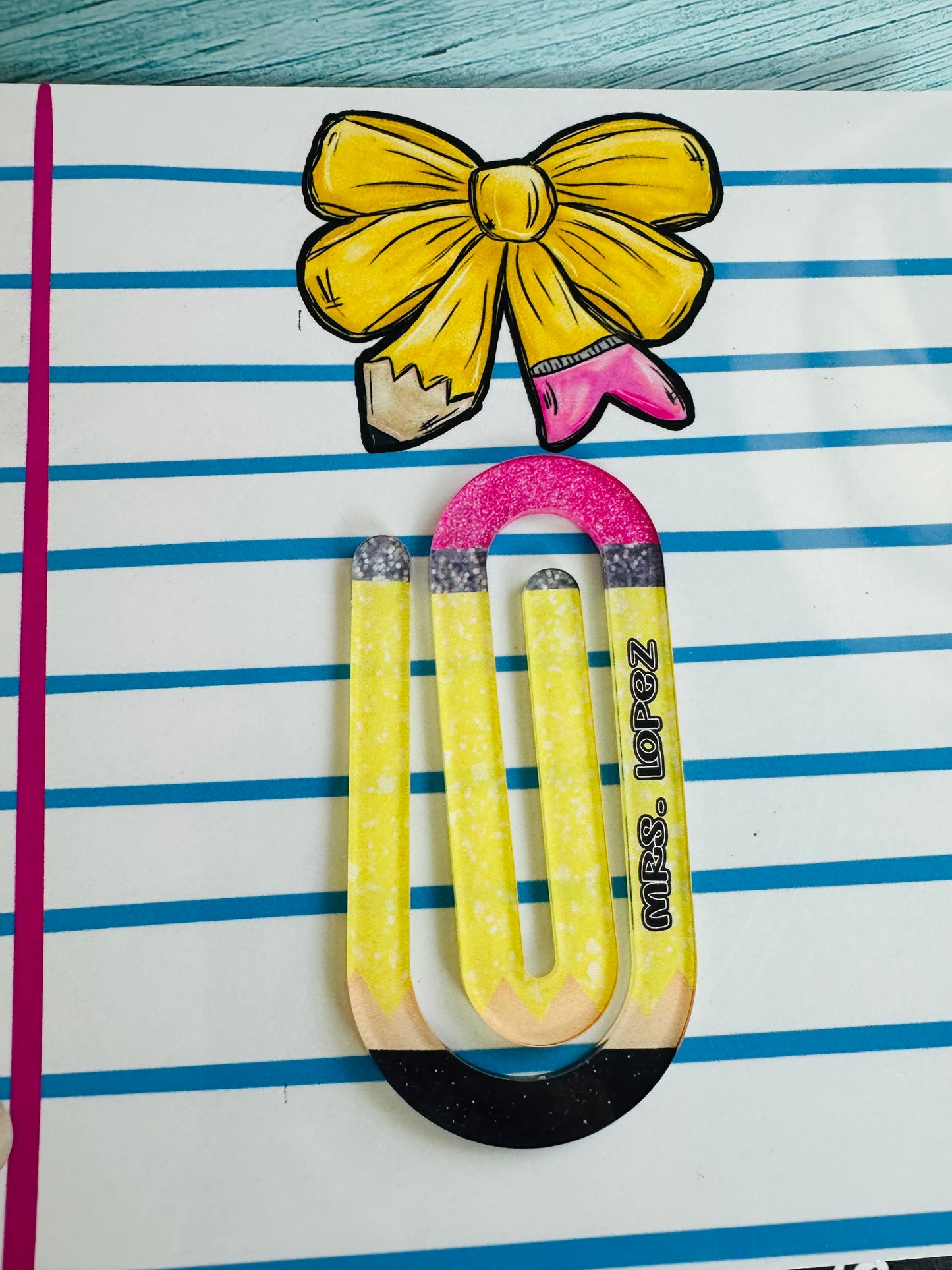 Personalized Giant 4”x2” Paper Clip – Custom Name or Message