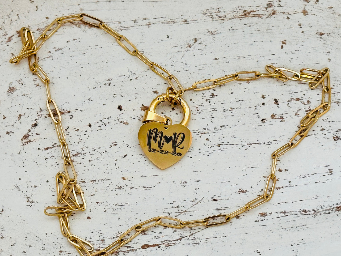 Heart charm necklace