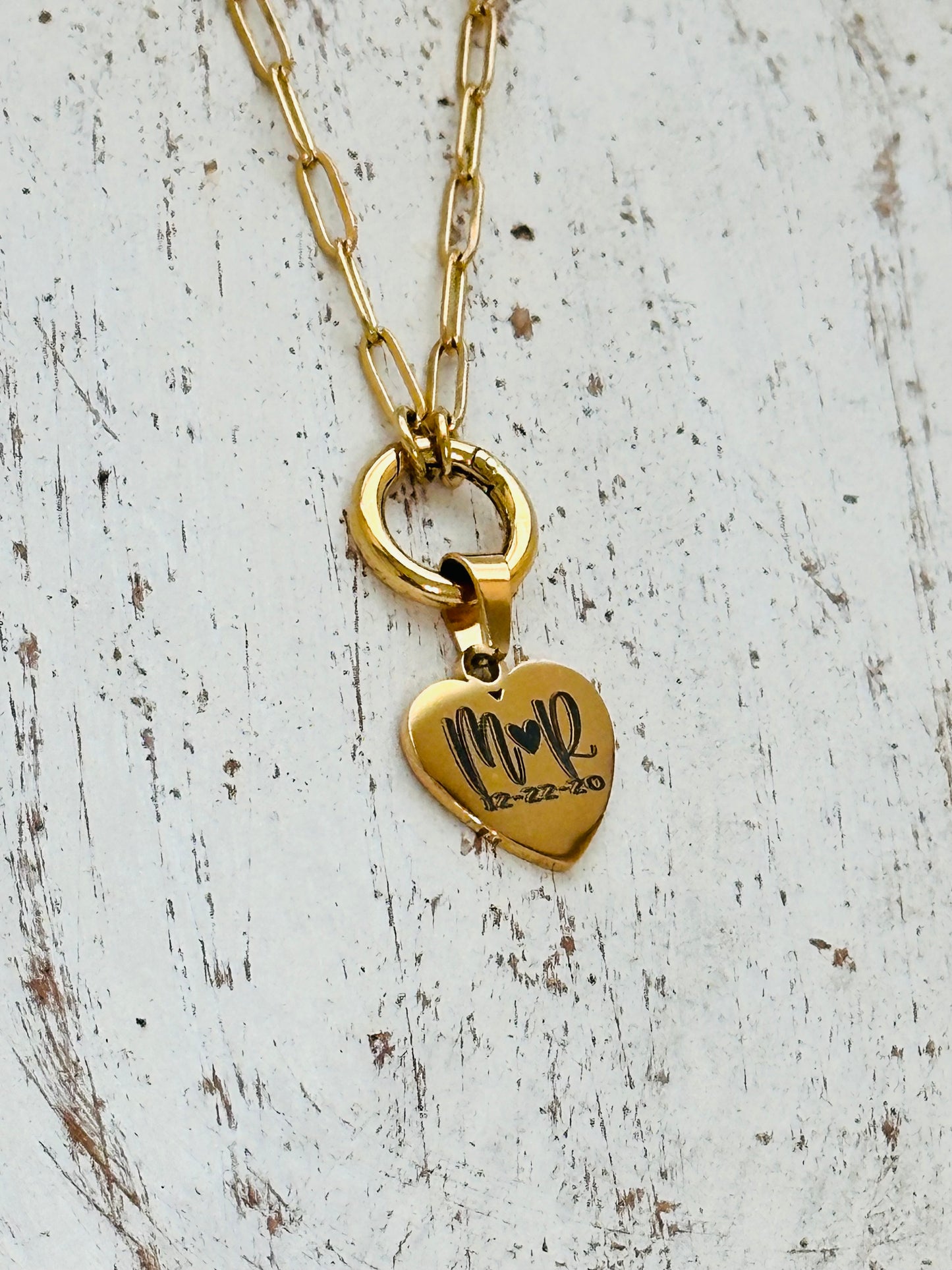 Heart charm necklace