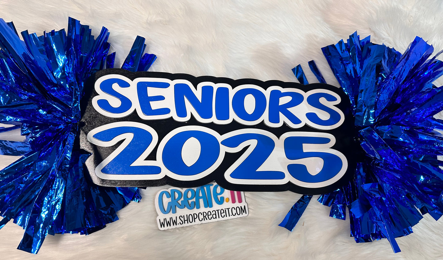 CUSTOM Spirit stick name and team 17" wide