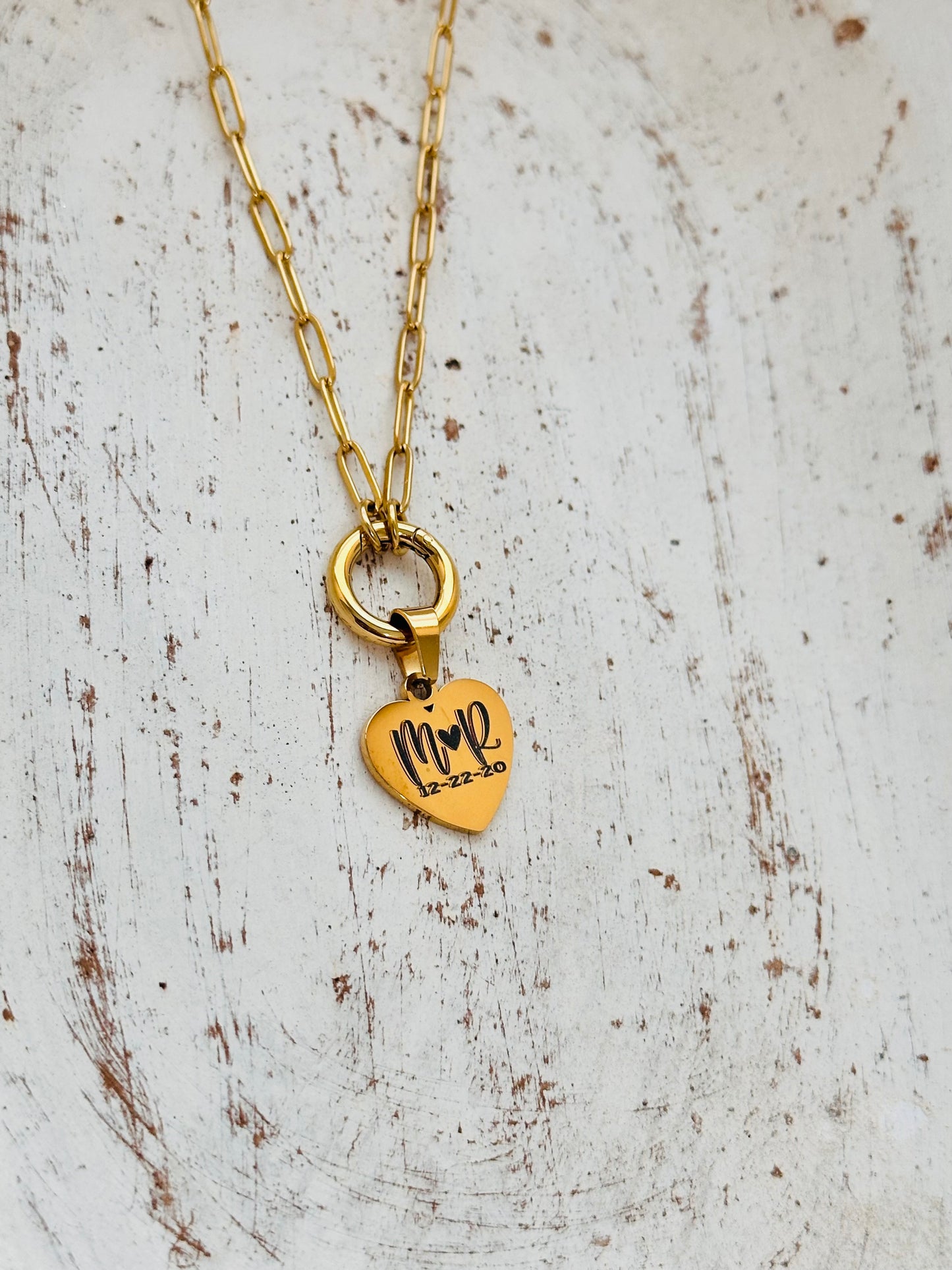 Heart charm necklace