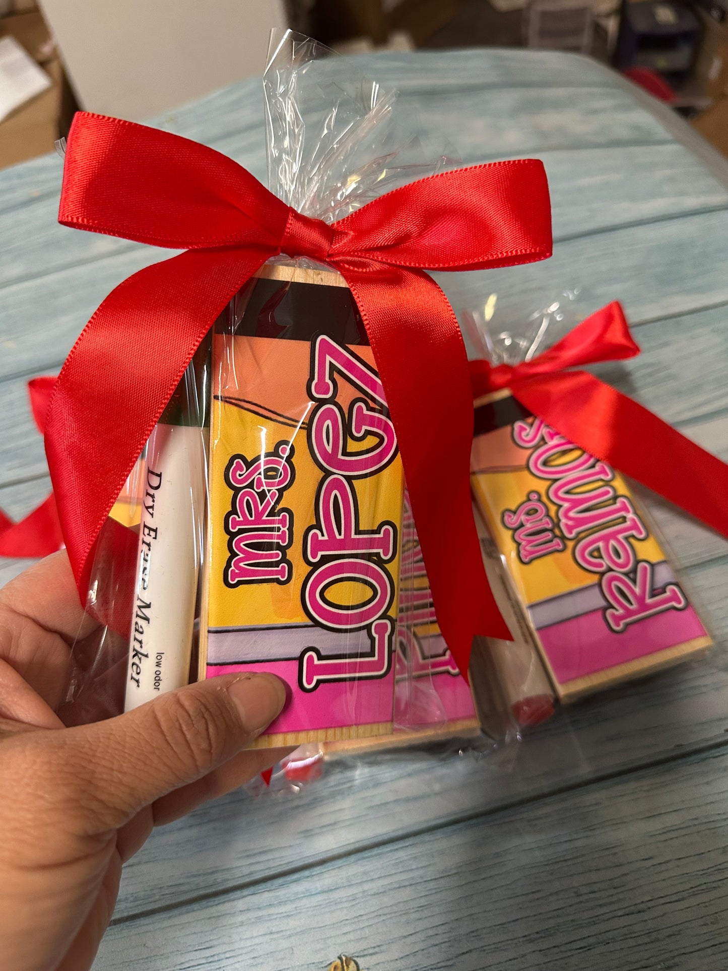 Personalized dry eraser with marker