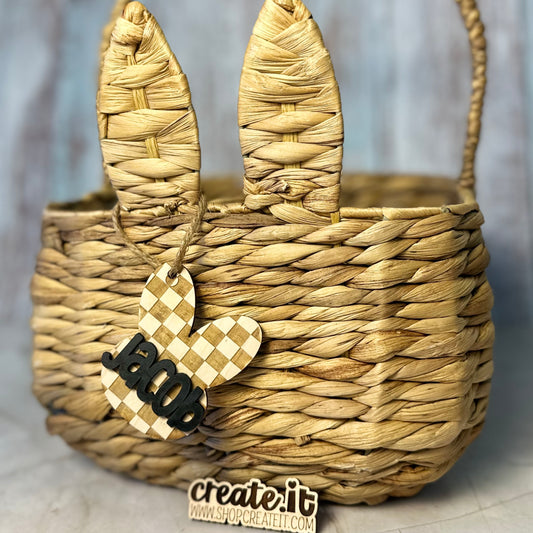 Checkered Bunny tag