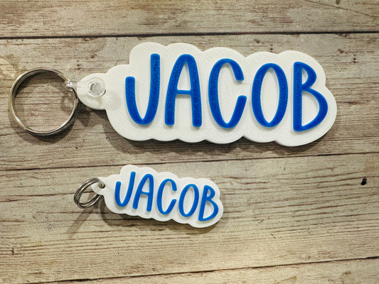 Personalized 3D Printed Backpack Name Tag | Free Matching Lunch Box Tag | Custom Kids School Bag Tag