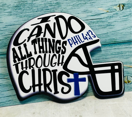 UV printed Football helmet with scripture