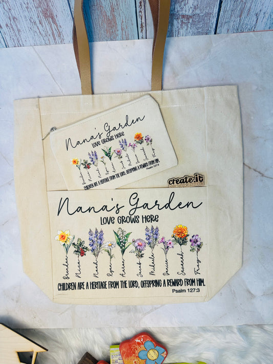 Custom Birth Flower Gift - Canvas, bag or shirt