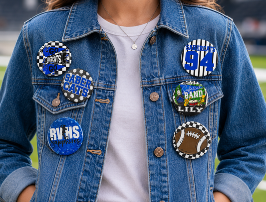 3"custom buttons