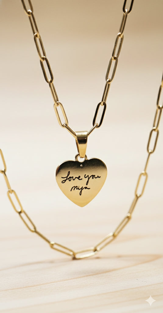 Heart paperclip chain