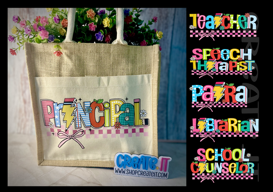 JUTE TOTE BAG SCHOOL