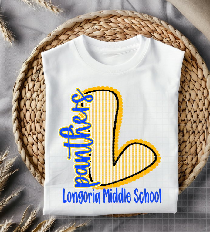 seersucker initial letter shirt
