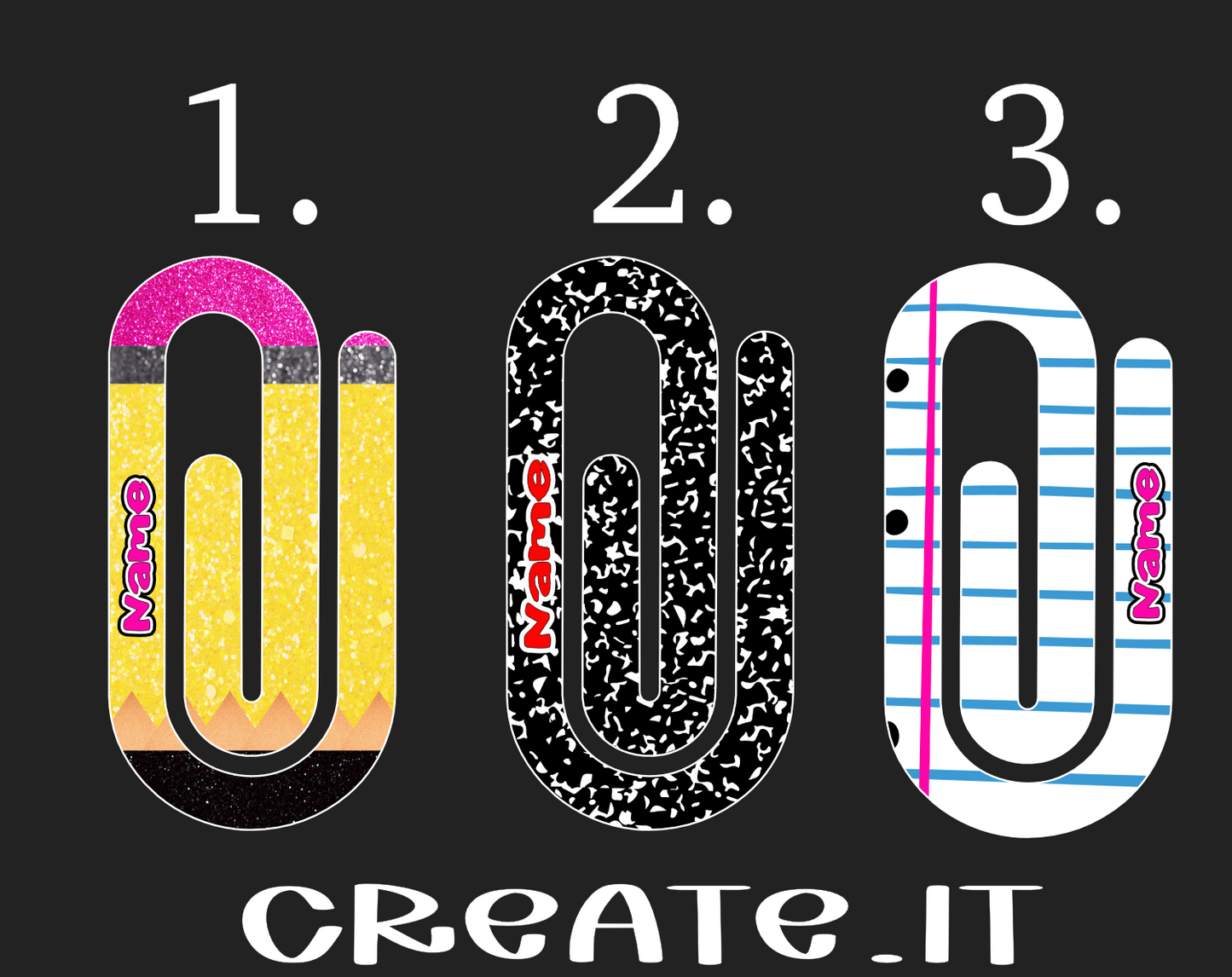 Personalized Giant 4”x2” Paper Clip – Custom Name or Message