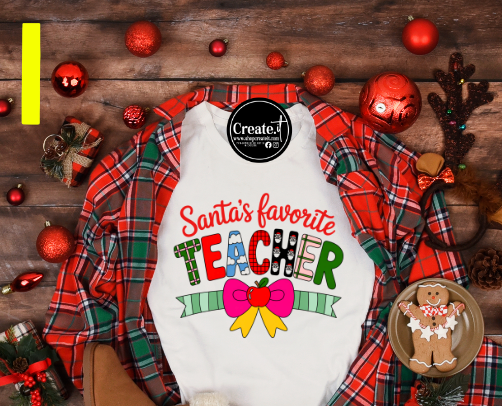 Teacher Christmas Sublimation shirt options