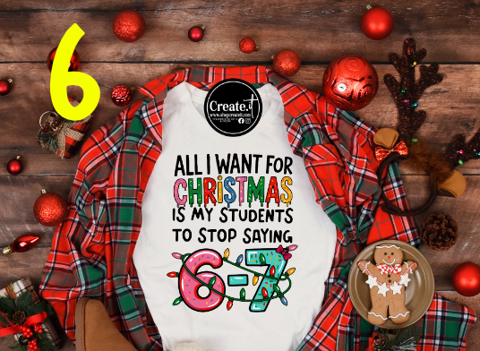 Teacher Christmas Sublimation shirt options