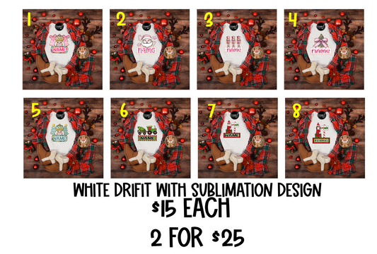 Kids Christmas  Sublimation shirt options