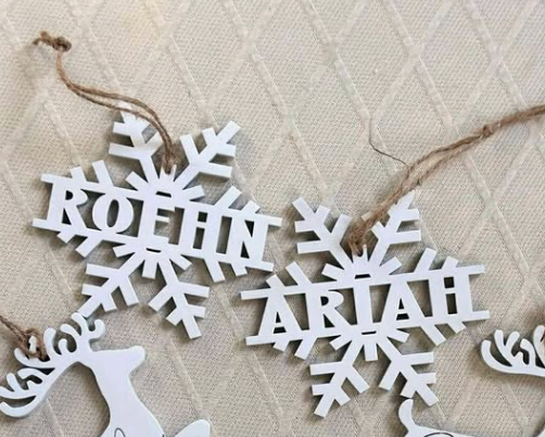 snowflake ornament/tag
