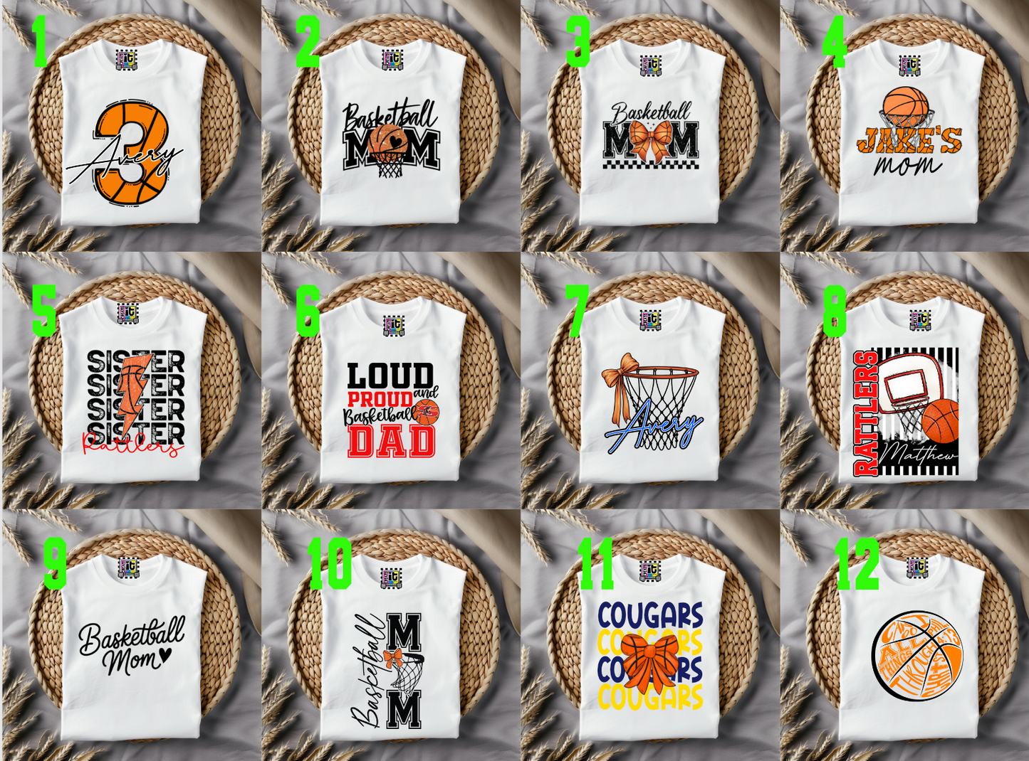 Basketball shirt ( 12 options)