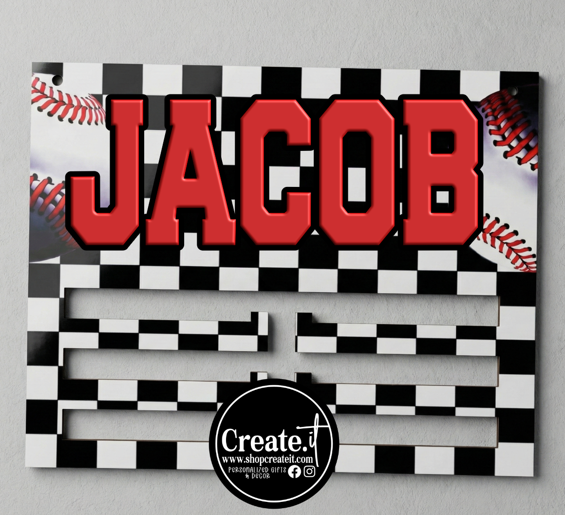 Baseball medal holder