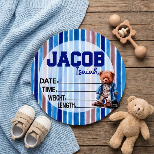 Teddy Bear Birth Announcement