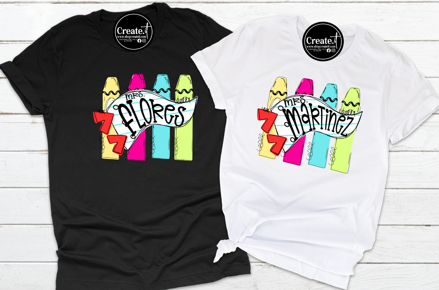 Personalized Pennant Teacher Shirts | Custom Back-to-School & School Spirit T-Shirts | Create.It
