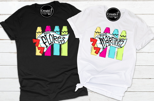 Personalized Pennant Teacher Shirts | Custom Back-to-School & School Spirit T-Shirts | Create.It
