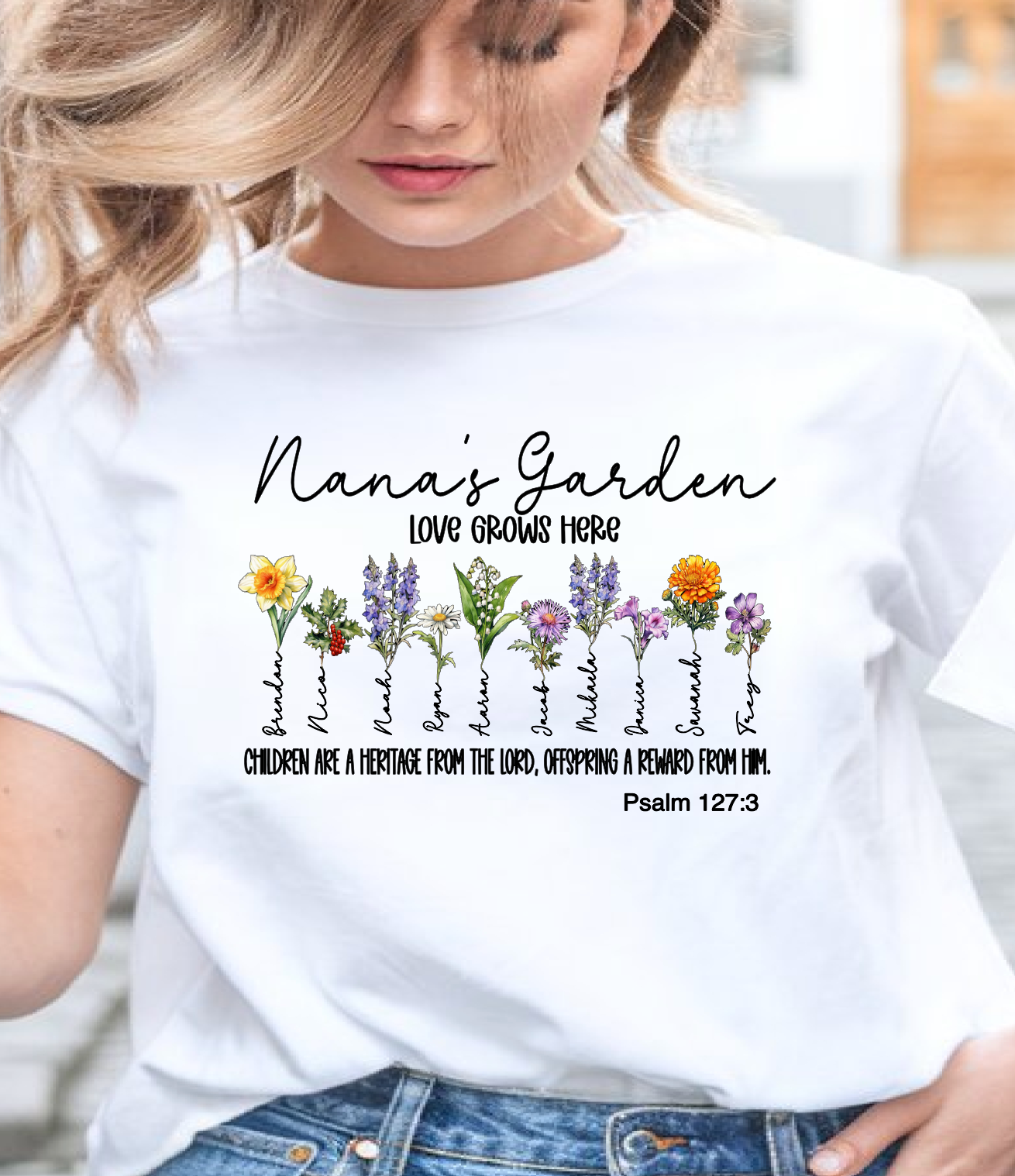 Custom Birth Flower Gift - Canvas, bag or shirt