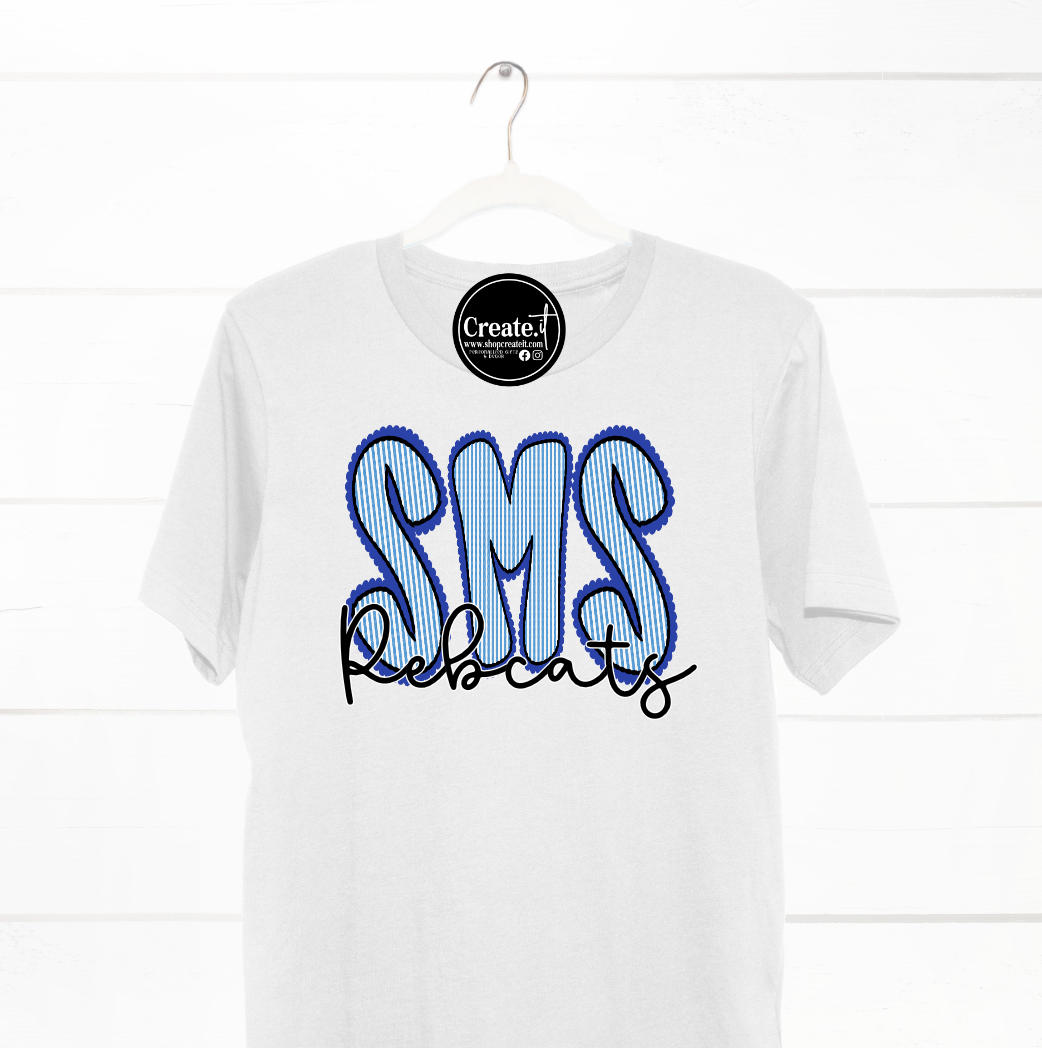 seersucker school initial letter shirt
